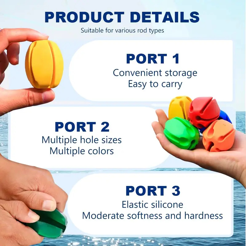 6-24Pcs Rod Protection Cover R - Fishing Equipment Holder recensione e prezzo