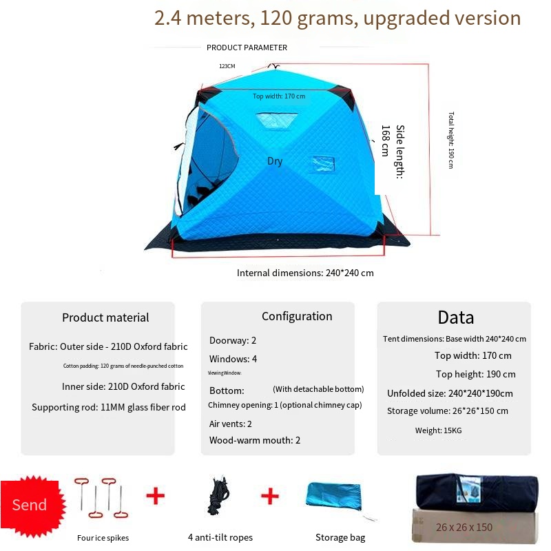 Snow Fishing House Cold-proof  - Fishing Equipment You Need recensione e prezzo