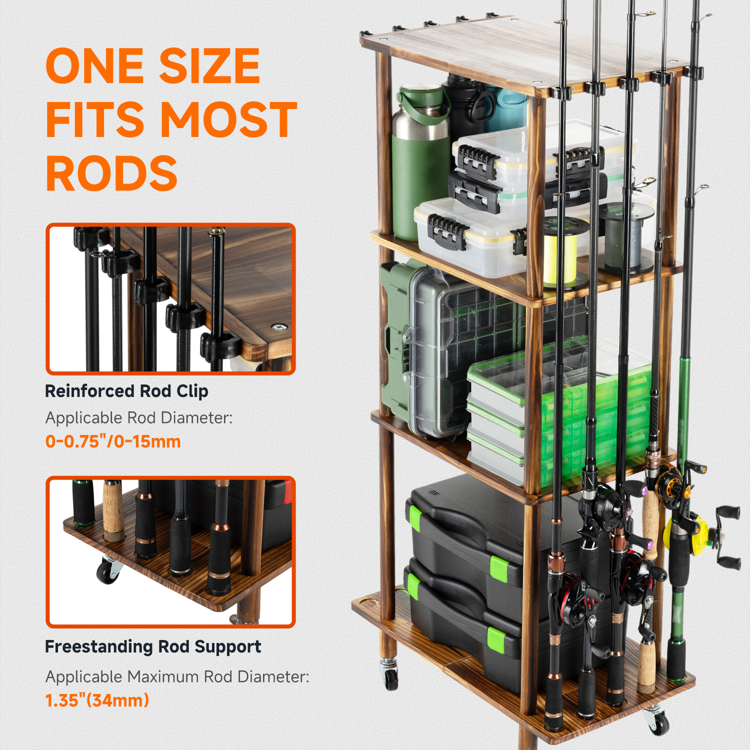 Cylindrical Floor Standing Fis - Fishing Equipment Holder recensione e prezzo