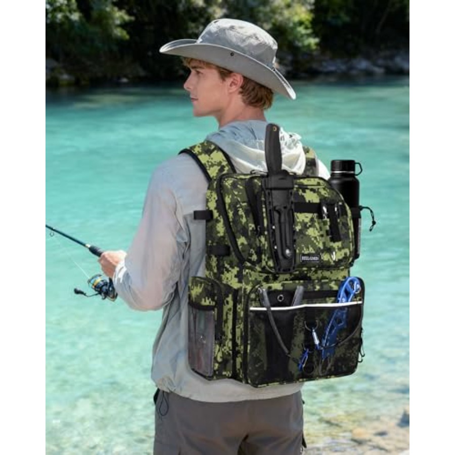 Fishing Backpack with Rod Hold - Fishing Equipment Holder recensione e prezzo