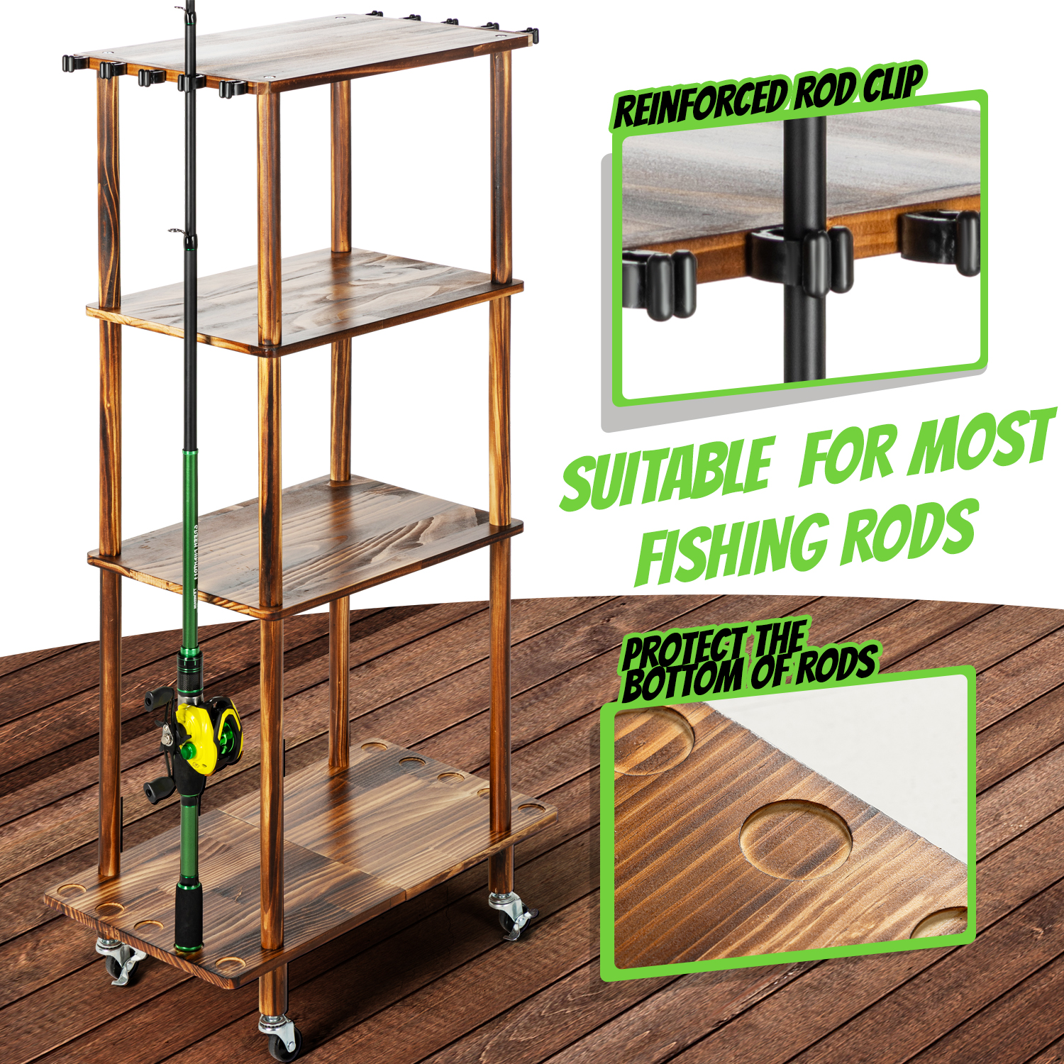 Fishing Rod Holders for Garage - Fishing Equipment Holder recensione e prezzo
