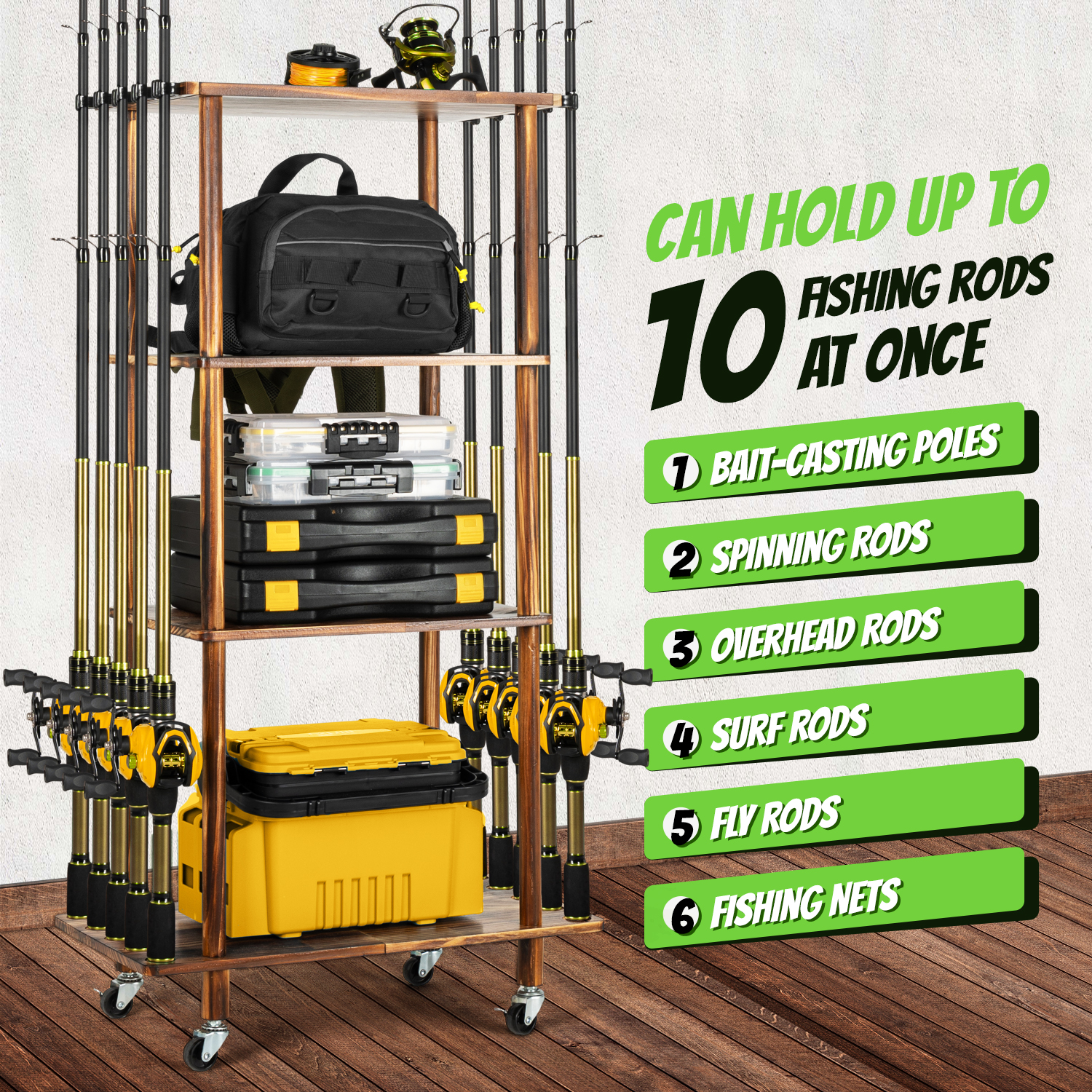 Fishing Rod Holders for Garage - Fishing Equipment Holder recensione e prezzo